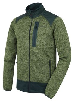 Husky Ανδρικό fleece πουλόβερ με φερμουάρ Alan M πράσινο/μαύρο/πράσινο