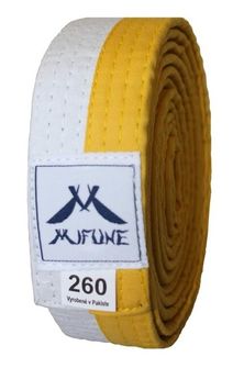 Ζώνη Katsudo Mifune λευκή-κίτρινη
