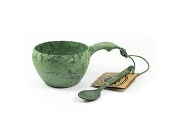 Kupilka 21 Classic cup Green - πράσινη κούπα με κουτάλι