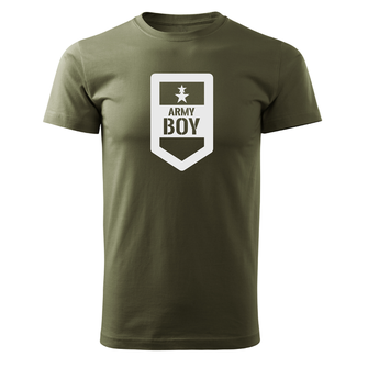 DRAGOWA κοντό T-shirt army boy, λαδί 160g/m2