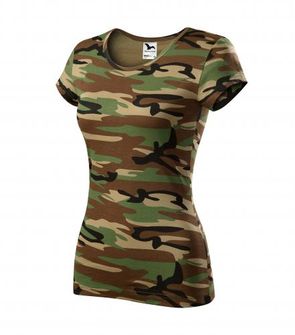 Malfini Camouflage γυναικείο μπλουζάκι παραλλαγής, καφέ, 150g/m2