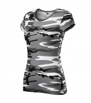 Malfini Camouflage γυναικείο μπλουζάκι παραλλαγής, γκρι, 150g/m2