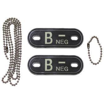 MFH Dog-Tags ετικέτες σκύλου B NEG, 3D PVC, μαύρο