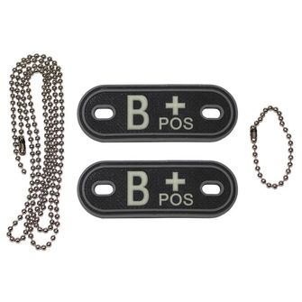 MFH Dog-Tags ετικέτες σκύλου B POS, 3D PVC, μαύρο