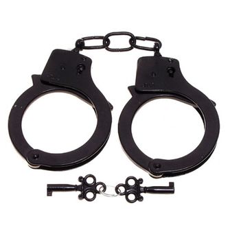 MFH Αστυνομικές χειροπέδες με δύο κλειδιά μαύρο