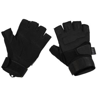 MFH Tactical γάντια χωρίς δάχτυλα 1/2, μαύρο