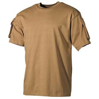 MFH US Coyote T-shirt με τσέπες velcro στα μανίκια, 170g/m2