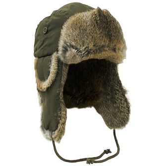 MFH χειμερινό παλτό από δέρμα προβάτου με γούνα, λαδί