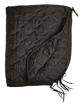 Mil-Tec κουβέρτα πόντσο με επένδυση, μαύρο 210 x 150 cm