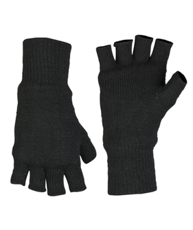 Mil-tec Thinsulate™ πλεκτά γάντια χωρίς δάχτυλα, μαύρα