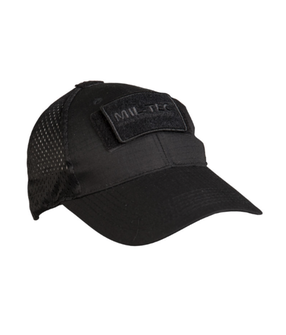 Mil-Tec καπέλο με πλέγμα, μαύρο