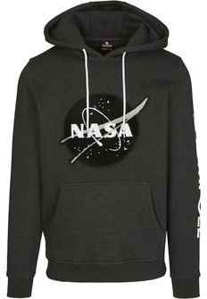 NASA Southpole Insignia Logo ανδρικό φούτερ με κουκούλα, ανθρακί