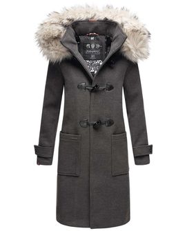 Navahoo OKSANA Γυναικείο χειμερινό παλτό με κουκούλα, ανθρακί