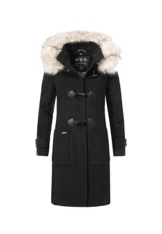 Navahoo OKSANA Γυναικείο χειμερινό παλτό με κουκούλα, μαύρο
