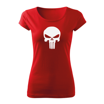 DRAGOWA γυναικείο κοντό t-shirt punisher, κόκκινο 150g/m2