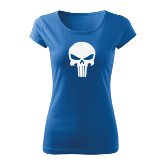 DRAGOWA γυναικείο κοντό t-shirt punisher, μπλε 150g/m2