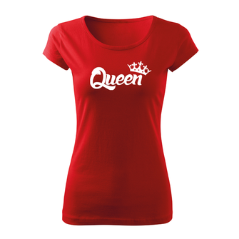 DRAGOWA γυναικείο κοντό t-shirt queen, κόκκινο 150g/m2