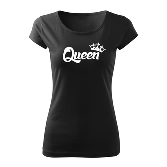 DRAGOWA γυναικείο κοντό t-shirt queen, μαύρο 150g/m2
