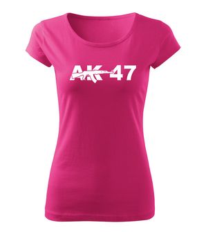 DRAGOWA γυναικείο T-shirt AK-47, ροζ 150g/m2