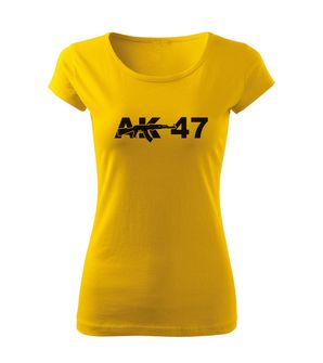 DRAGOWA γυναικείο T-shirt AK-47, κίτρινο 150g/m2