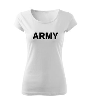 DRAGOWA γυναικείο στρατιωτικό μπλουζάκι, λευκό 150g/m2