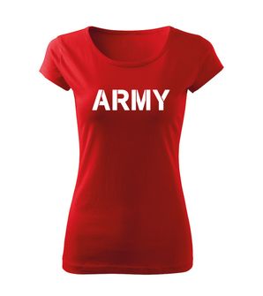DRAGOWA γυναικείο στρατιωτικό μπλουζάκι, κόκκινο 150g/m2