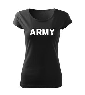 DRAGOWA γυναικείο στρατιωτικό t-shirt, μαύρο 150g/m2