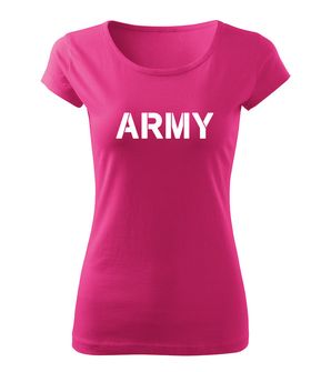 DRAGOWA γυναικείο στρατιωτικό μπλουζάκι, ροζ 150g/m2