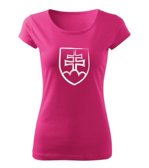 DRAGOWA γυναικείο t-shirt με σλοβακικό έμβλημα, ροζ 150g/m2