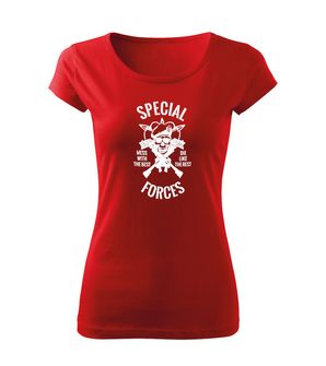 DRAGOWA γυναικείο t-shirt ειδικών δυνάμεων, κόκκινο 150g/m2