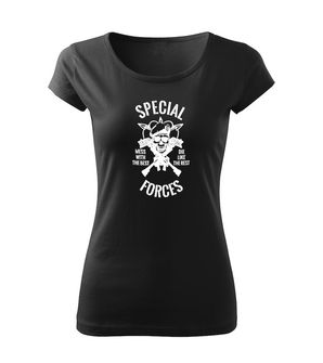 DRAGOWA γυναικείο t-shirt ειδικών δυνάμεων, μαύρο 150g/m2
