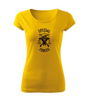DRAGOWA γυναικείο μπλουζάκι ειδικές δυνάμεις, κίτρινο 150g/m2