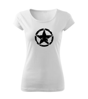 DRAGOWA γυναικείο t-shirt star, λευκό 150g/m2