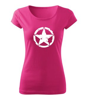 DRAGOWA γυναικείο t-shirt star, ροζ 150g/m2
