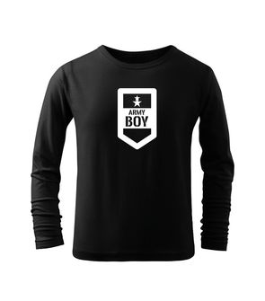 DRAGOWA Παιδικό μακρύ T-shirt Army boy, μαύρο