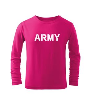 DRAGOWA Παιδικό μακρύ T-shirt Army, ροζ