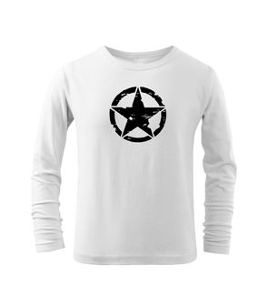 DRAGOWA Παιδικό μακρύ t-shirt Star, λευκό