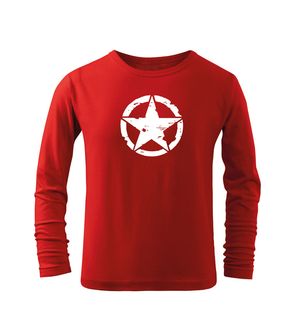 DRAGOWA Παιδικό μακρύ t-shirt Star, κόκκινο