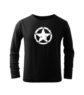 DRAGOWA Παιδικό μακρύ t-shirt Star, μαύρο