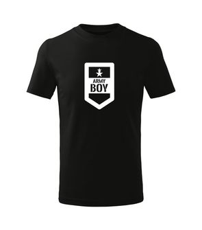 DRAGOWA Παιδικό κοντό T-shirt Army boy, μαύρο