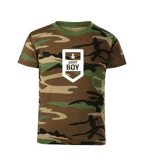 DRAGOWA Παιδικό κοντό T-shirt Army boy, καμουφλάζ