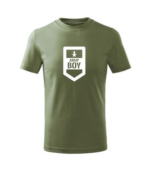 DRAGOWA Παιδικό κοντό T-shirt Army αγόρι, λαδί