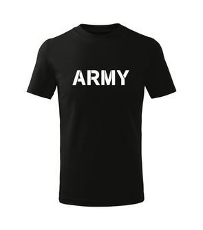 DRAGOWA Παιδικό κοντό Army T-shirt, μαύρο
