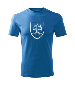 DRAGOWA Παιδικό κοντό T-shirt με σλοβακικό έμβλημα, μπλε