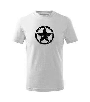 DRAGOWA Παιδικό κοντό μπλουζάκι Star, λευκό