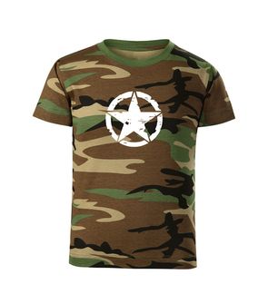 DRAGOWA Παιδικό κοντό T-shirt Star, καμουφλάζ