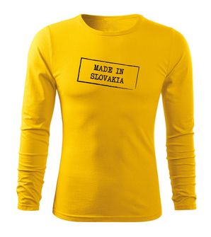 DRAGOWA Fit-T T-shirt με μακριά μανίκια από τη Σλοβακία, κίτρινο 160g/m2
