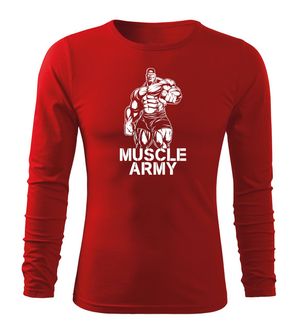 DRAGOWA Fit-T μακρυμάνικο μπλουζάκι για τον στρατό, κόκκινο 160g/m2