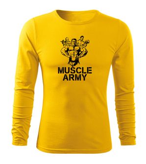 DRAGOWA Fit-T μακρυμάνικο μπλουζάκι για την ομάδα του στρατού, κίτρινο 160g/m2