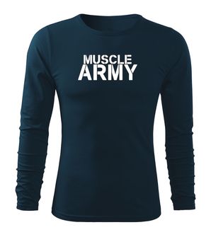 DRAGOWA Fit-T μακρυμάνικο μπλουζάκι για τον στρατό, navy blue 160g/m2